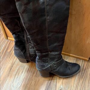 Brown Over-The-Knee High Women's Boots